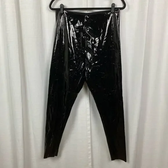 Commando Black Faux Patent Leather Leggings Sz.XL NWT - Picture 7 of 16